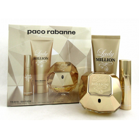 Paco Rabanne Lady Million for Women (Kvepalai moterims) EDP 80ml + 10ml EDP + 100ml Body Lotion