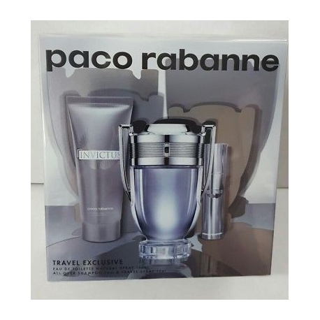 Paco Rabanne Invictus for Men (Rinkinys Vyrams) EDT 100ml + 10ml EDT + 75ml Shampoo
