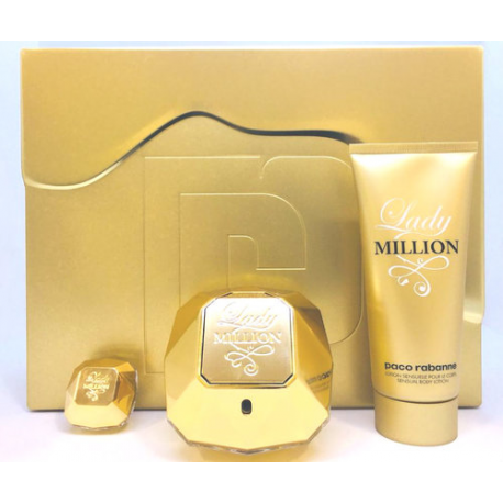 Paco Rabanne Lady Million for Women (Kvepalai moterims) EDP 80ml + 5ml EDP + 100ml Body Lotion