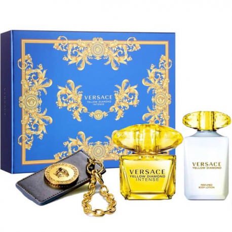 Versace Yellow Diamond Intense for Women (Rinkinys Moterims) EDP 100ml + 100ml Body Lotion + Bag tag