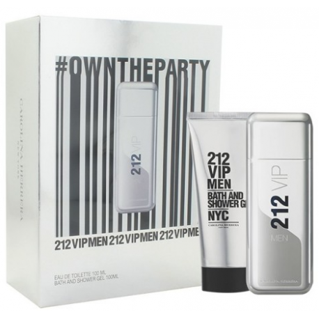 Carolina Herrera 212 VIP for Men (Rinkinys vyrams) EDT 100ml + Shower Gel 100ml