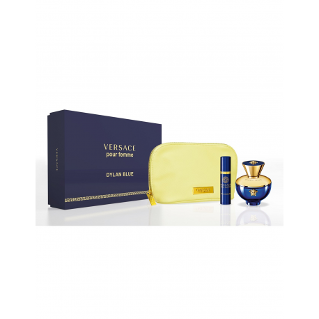 Versace Dylan Blue Pour Femme (Rinkinys Moterims) EDP 100ml + EDP 10ml + Cosmetics bag