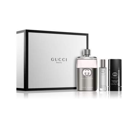 Gucci Guilty Pour Homme (Rinkinys Vyrams) EDT 90ml + 75ml Deodorant Stick + 15ml EDT