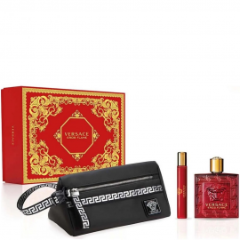 Versace Eros Flame for Women (Rinkinys Moterims) EDP 100ml + 10ml EDP + Cosmetics bag