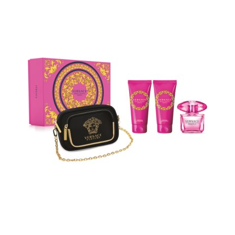 Versace Bright Crystal Absolu for Woman (Rinkinys Moterims) EDP 90ml + Body Lotion 100ml + Cosmetics bag 